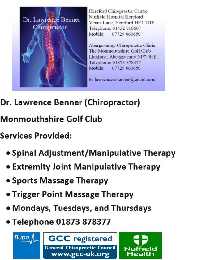 Dr. Lawrence Benner (Chiropractor) Abergavenny - Dr. Lawrence Benner (Chiropractor) Abergavenny