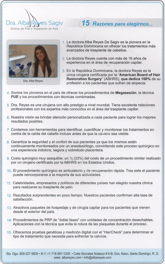 Hair Transplant Institute - Dr. Alba Reyes, MD - Hair Transplant Institute - Dr. Alba Reyes, MD