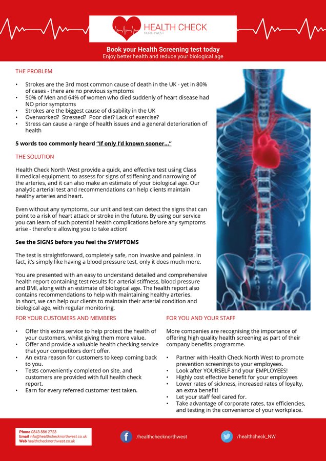 الفحص الصحي شمال غرب - Health check North West