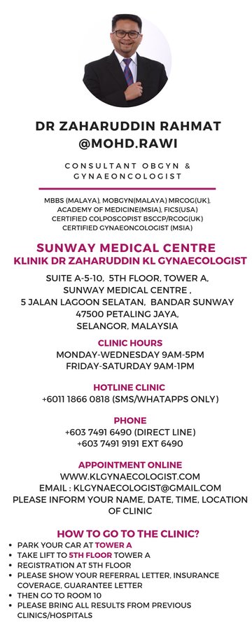 كلينيك الدكتور زهر الدين KL أمراض النساء - Klinik Dr Zaharuddin KL Gynaecologist