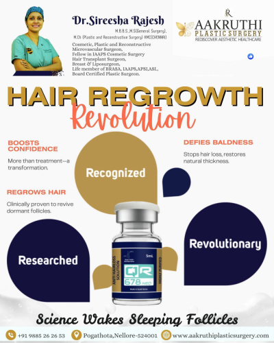 sr.AAKRUTHI Plastic Surgery - Hair regrowth revolution by Dr Sireesha Rajesh