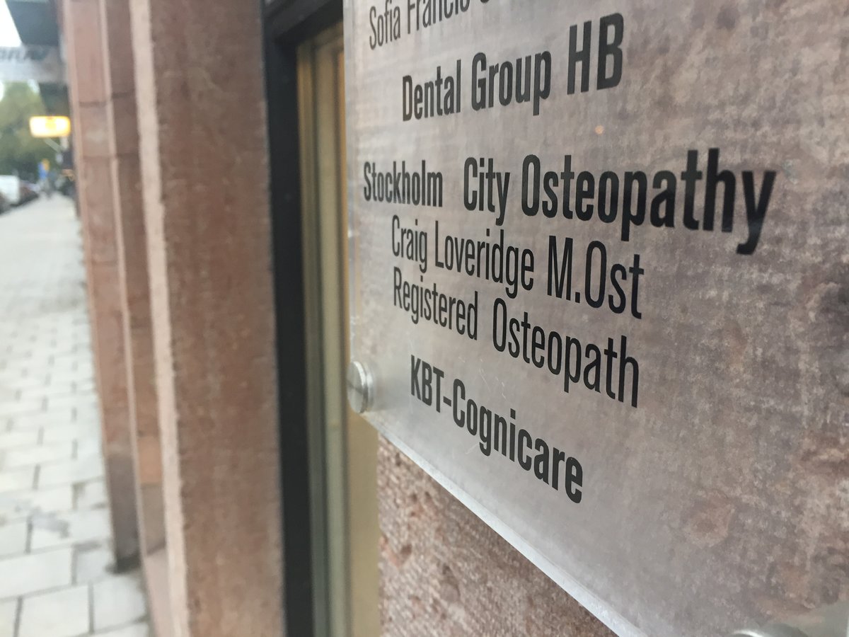 Stockholm City Osteopathy Craig Loveridge M.Ost - Stockholm City Osteopathy Craig Loveridge M.Ost
